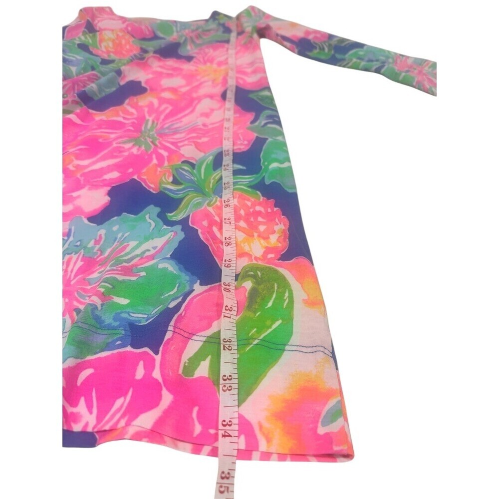 Lilly Pulitzer Marlowe Shift Dress Womens XS Pink Blue Tropical Lightweight - Picture 5 of 7